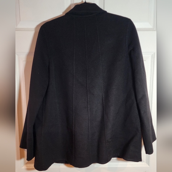 Luciano Barbera 100% Cashmere Italy Black Open Front Jacket Pockets - Picture 7 of 7